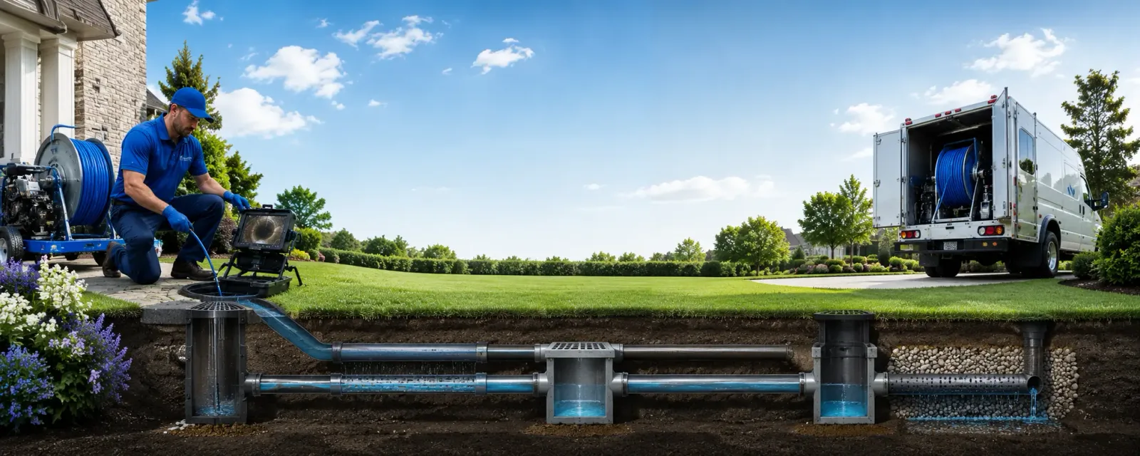 Outdoor drain cleaning information for De Witt, MO